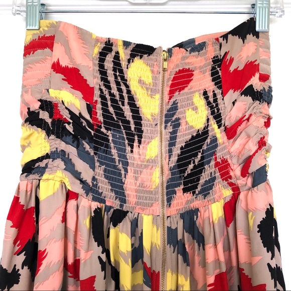 Parker Geometric Pattern Silk Dress Multicolor Abstract Artistic Pattern - Picture 5 of 8